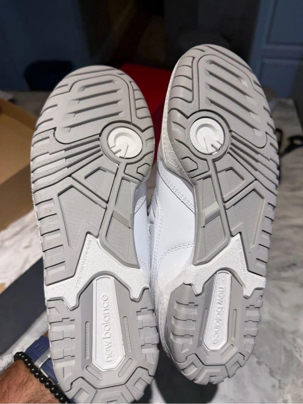 New Balance all white